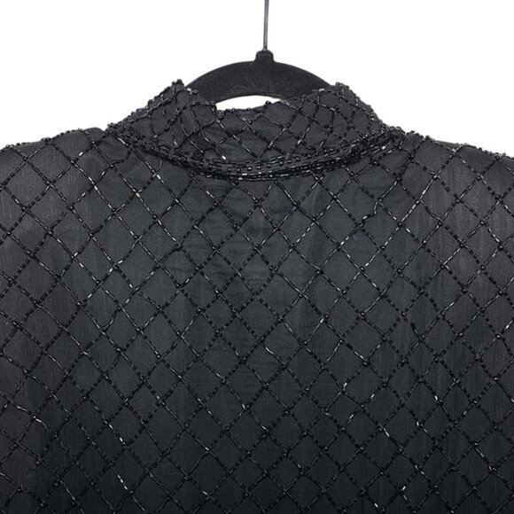 VINTAGE STENAY Diamond Pattern Cropped Beaded Evening Jacket - Picture 4 of 6